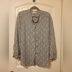 Abstract Blouse with ruffle detail